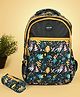 Novex Height 19 Inch SNUG-ON Amore Printed School Bag For Boys/Girls With Stationery Pouch & Rain Cover/Backpack - Black