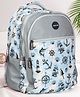 Novex Height 19 Inch SNUG-ON Voyage Printed School Bag For Boys With Stationery Pouch & Rain Cover/Backpack - Grey