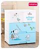 Babyhug 3 Layer High Density Plastic Storage Cabinet - Blue & White | Durable & Spacious Organizer for Kid's Room | Easy to Use & Clean | Child-Safe Material | Ideal for Toys & Clothes | BIS Certified