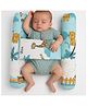 NeonateCare Unisex Infant Toddler Baby Anti Rolling Bolster Pillow, Baby Sleep Positioner Pillow for Newborn (Jungle-Blue)