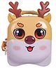 WISHKEY Reindeer Theme Piggy Bank for Kids, Money Saving Container with Lock & Keys, Coin Collector Storage Box with Handle, Money Bank for Boys & Girls, 3+ Years (Pack of 1, Yellow)