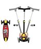 Zyamalox Dynamic Kids Kick Scooter: 3 Adjustable Heights, Foldable Design, Attractive PVC Wheels, Rear Brakes, Ages 3+, 40 kg Weight Capacity, Black