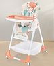 R for Rabbit Marshmallow High Chair for Baby with 7 Level Height Adjustment and 3-Recline Modes with Adjustable Back Seat Footrest, 6 Months to 5 Years (Abstract Peach)
