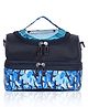 Echo Boomers Blue Sharks Printed Double Layer Insulated Tiffin Lunch Bag with Detachable Strap