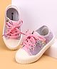 Cute Walk by Babyhug Lace Up Causal Shoes With Unicorn Print - Purple
