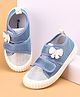 Cute Walk by Babyhug Velcro Closure Causal Shoes with Butterfly Applique - Blue