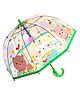 Little Surprise Box Mr.Bowtie Bunny Print Transparent Umbrella - Green