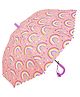 Little Surprise Box Bright Rainbow Printed Umbrella - Pink