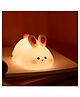 SCHOOLISH lying flat bunny night light bunny sleep lamp animal lamp Cute Light Up Bunny silicone LED Nightlight for Creative Gift- PACK OF 1