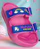 KazarMax Cupcake & Text Detailed Water Proof Sandals - Pink