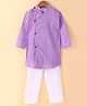 Teentaare Cotton Woven Full Sleeves  Chevron Print Kurta & Pajama Set - Lilac