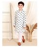 Ka-mee Cotton Full Sleeves Floral Printed Kurta Pyjama - Blue