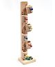Urbane chic Clown Wooden Bucket Marble Drop Ball Running Game for Educational Toys -Multicolor