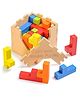 Urbane chic Challenging 3D Wooden Jigsaw Puzzle for Brain Training and Fun-Multicolor