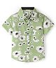 INFINITY Cotton Half Sleeves Floral Printed Shirt - Light Green