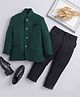 Jeet Ethnics Full Sleeves Solid Jodhpuri Coat With Pant - Green