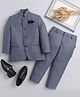 Jeet Ethnics Full Sleeves Solid Jodhpuri Coat With Pant - Grey