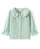 Babyhug Full Sleeves Collared Dobby Top - Green