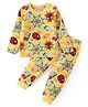 Babyhug Marvel Single Jersey Knit Full Sleeves Night Suit With Spider Man Print - Yellow