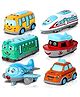 VELLIQUE  QMetal Cars Team Toys for Kids Die-Cast Pull Back Action car Set Pack of 6 Modes of Transport Metal Friction Powered Car Toy Set - Multicolour