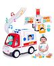VELLIQUE Ambulance Toy Car With Music Light Toy for Toddler Kids Pretend Play Birthday Toys for 36 Months Old Kids Boys Girls With Medical Tools & Light & Sound