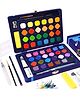 VELLIQUE Solid Watercolour Paint 48 Shades & Half Pans with Brush Pen Along with 8 Extra Bonuses - Multicolour