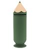 VELLIQUE Unique Pencil Shape Pencil Pouch with Suction Bottom for Kids 1 Piece - Green Color