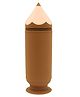 VELLIQUE Unique Pencil Shape Pencil Pouch with Suction Bottom for Kids 1 Piece - Brown