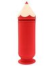 VELLIQUE Unique Pencil Shape Pencil Pouch with Suction Bottom for Kids 1 Piece - Red Color
