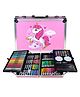 VELLIQUE Professional Art Set Drawing Painting Sketching Coloring Set All In 1 Art Set Includes Oil Pastels Colored Pencils & Pens Watercolors & More Unicorn Design Aluminium Case - 145 Pieces