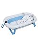 Kiddery Baby Bath Tub Real Time Water Temperature Display with Drain Hole & Cushion for up to 03 Years -  Blue
