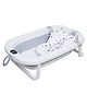 Kiddery Baby Bath Tub Real Time Water Temperature Display with Drain Hole & Cushion for up to 03 Years - Grey