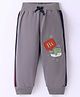 Mini Taurus Cotton Knit Full Length Lounge Pant with Whale Print - Ash Grey