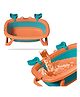 Bembika Baby Bath Tub: Deluxe Foldable Infant Bath Tub for Safe, Stylish, and Comfortable Kids Bath Time - Easy-to-Clean, Portable Folding Bathtub Ensures Joyful Splashes for Your Little One (Orange)