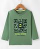 Doreme Single Jersey Knit Full Sleeves T-Shirt Scanner Print - Green