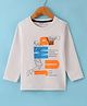Doreme Single Jersey Knit Full Sleeves T-Shirt Basketball Print - Off White