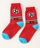 Model Winterwear Socks With Football Design - Grey