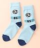 Model Winterwear Socks With Football Design - Light Blue