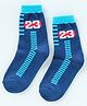 Model  Winterwear Number Design Socks - Blue