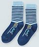 Model Winterwear Socks With Stripes Design - Blue