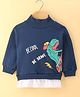 Kookie Kids Full Sleeves Dino Printed T-Shirt - Navy Blue