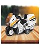 VGRASSP Police Patrol Bike Toy Vehicle for Kids - 1:32 Scale Model Pull Back Action Die Cast Modern City Detailed Exterior Motorcycle Toy - Color May Vary