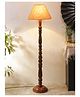 Devansh Jute Conical Wooden Floor Lamp - Beige