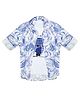CAVIO Cotton Poly Spandex Full Sleeves Abstract Printed Shirt And Tee - Purple