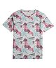 CAVIO Cotton Half Sleeves Abstract  Printed Tee - Sea Green