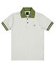 CAVIO Cotton Half Sleeves Colour Blocked Tee -  Light Green