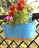 Ecofynd Oval Aurelia Hanging Plant Pots -Pack of 6 (Blue)