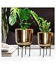 Ecofynd Eva Metal Plant Pot with Stand