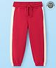 UCB Full Length Cotton Blend Solid Lounge Pants - Red