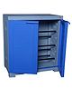 Cello Novelty Compact Plastic Shoe Rack  Shelves Grey and Blue